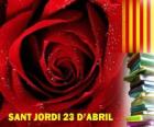23 апреля, День святого Георгия отмечается в Каталонии, фестиваль книги и розы